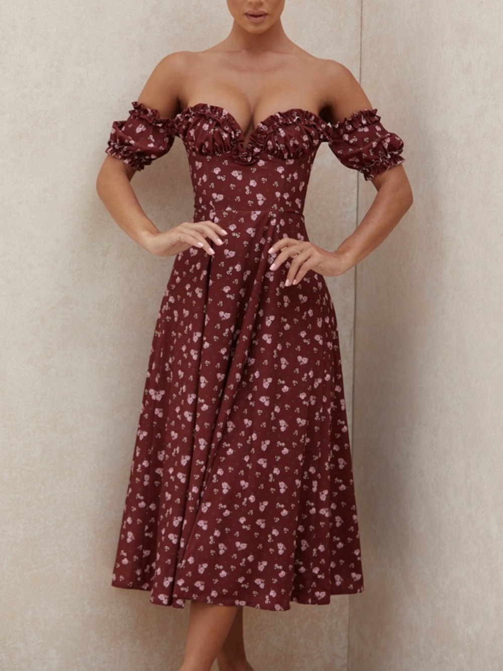 Floral Satin Slip Dress